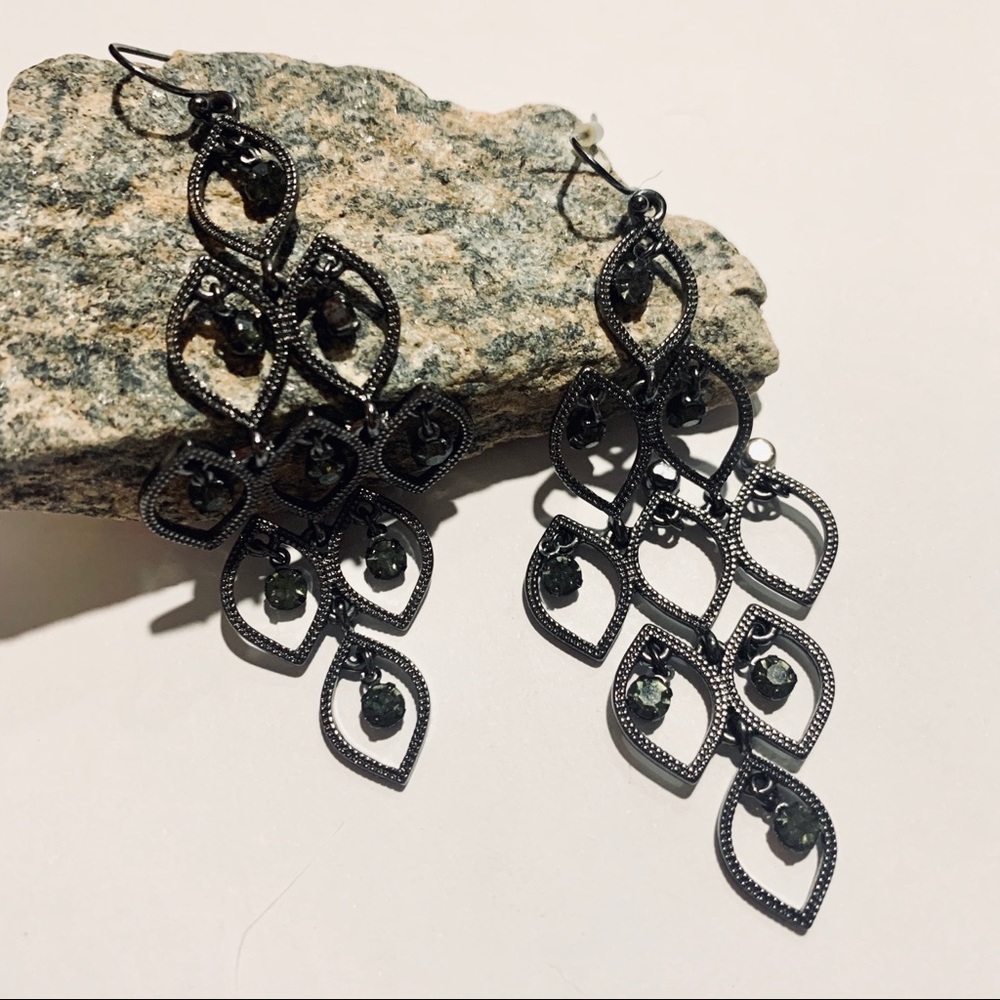 Black Chandelier Earrings